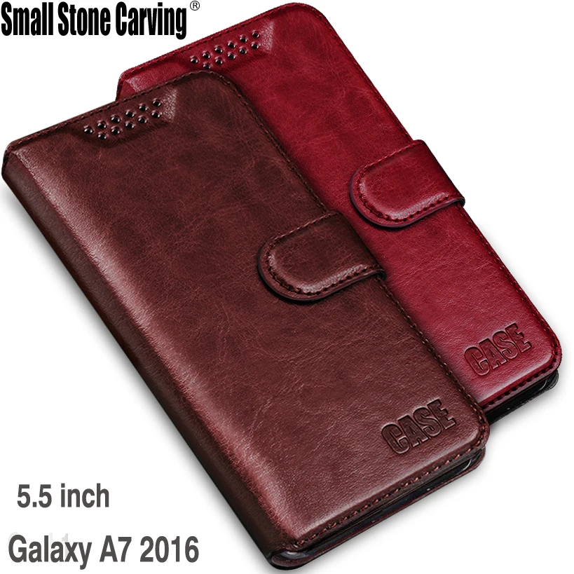 

Luxury Flip Case For Samsung A7 2016 Leather + TPU Wallet Cover For Samsung Galaxy A7 2016 sm-a710 A710 Case phone Coque Fundas