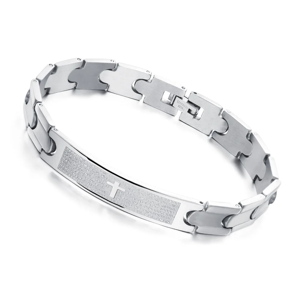 Stainless Steel Holy Bible Cross Link Chain Brand Love Classical Man Wrap Bangle Bracelet KS761 | Украшения и аксессуары