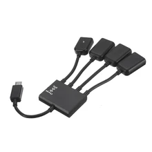 3 USB к Micro USB OTG гнездо для зарядки адаптер 4 в 1 Зарядка для samsung для sony Android Samrtphones планшеты универсальные