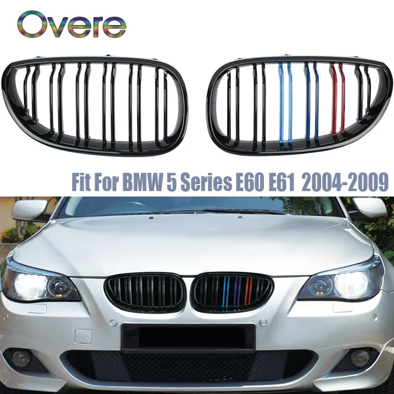 Автомобильные решетки OVERE для переднего бампера гоночные BMW E60 E61 M5 5 Series 2004 2009 520d 520i