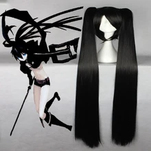 Аниме Вокалоид Хацунэ Мику косплей парики Черный Рок Шутер Мику косплей парик термостойкие искусственные волосы для париков Хэллоуин Вечерние