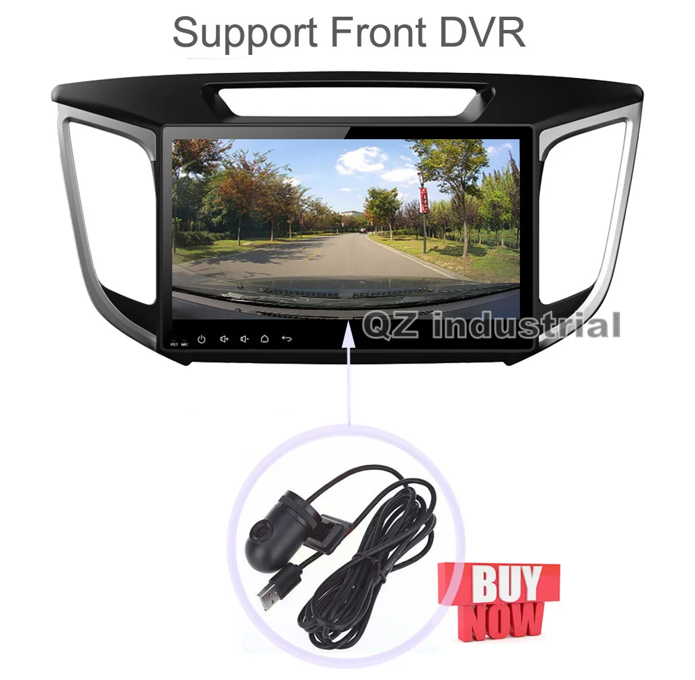 Clearance QZ industrial HD 10.1inch Android 8.1 T3 Car DVD Player For Hyundai Creta IX25 2014-2016 with 3G 4G WIFI Radio GPS Navi BT RDS 13