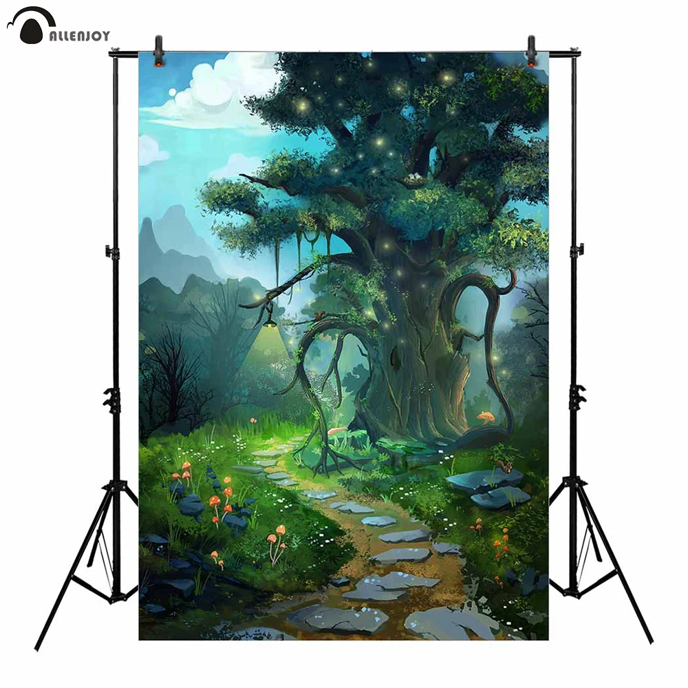 Allenjoy фоны для фотосъемки карикатурический путь лес свет Страна Чудес