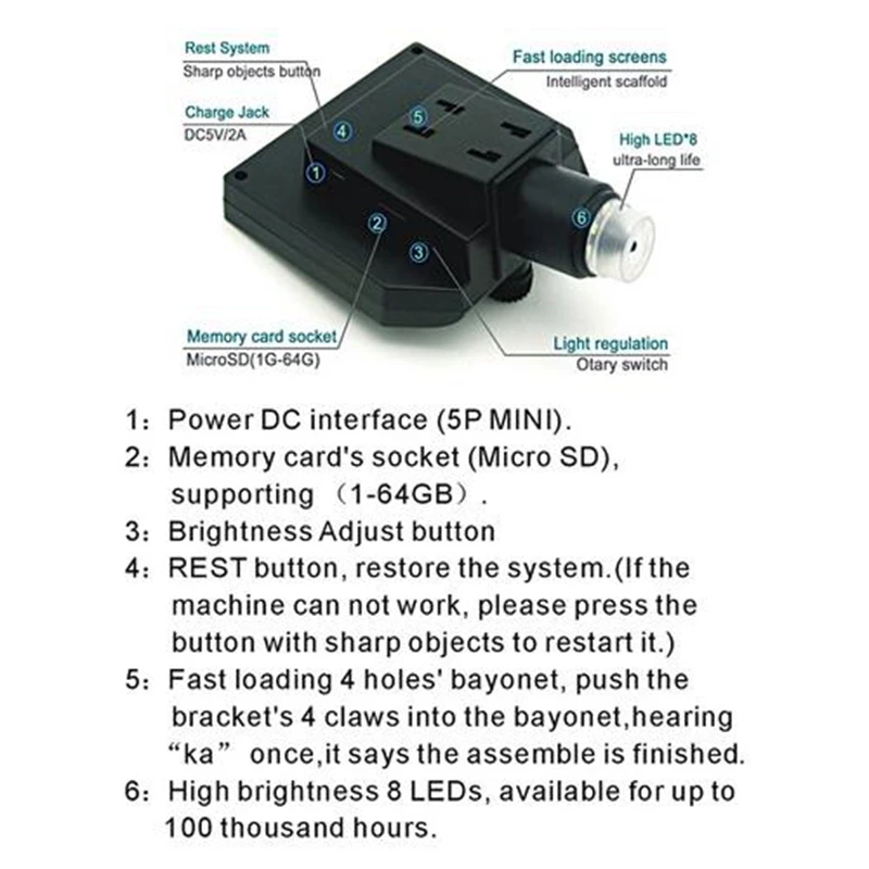 Лупа 3.6MP USB цифровой электронный микроскоп точный Ремонт Портативный 600X8 светодиодный VGA промышленный микроскоп