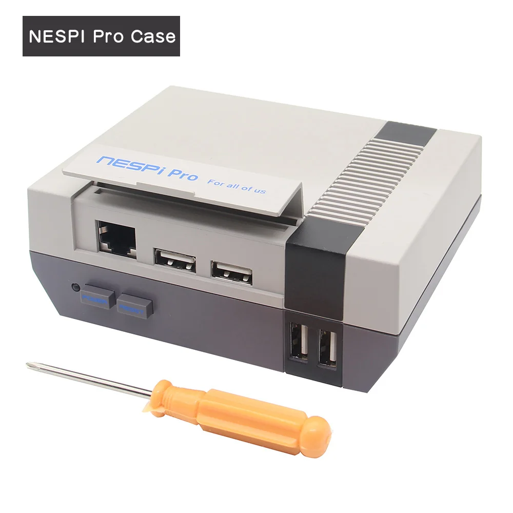 Новый NESPi Pro Чехол с RTC Raspberry Pi 3 B + плюс Классическая NES стиль игровой консоли для Raspberry Pi 3 Model B, 3B