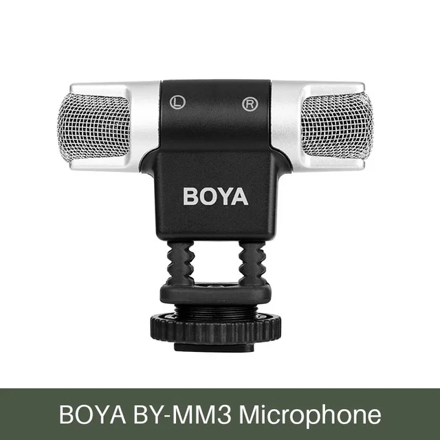 BOYA BY-MM3 с двумя головками профессиональный стерео микрофон для записи iPhone Android смартфон DSLR камера DV livereaming видео - Цвет: only microphone