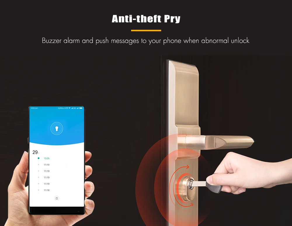 xiaomi mi jia aqara умный замок двери Домашняя безопасность практичная Противоугонная сердцевина дверного замка с ключом работа с mi Home APP