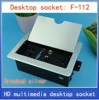 

Desktop socket / hidden /multimedia information outlet box/ network RJ45 3.5 Audio video VGA MIC interface desktop socket F-112