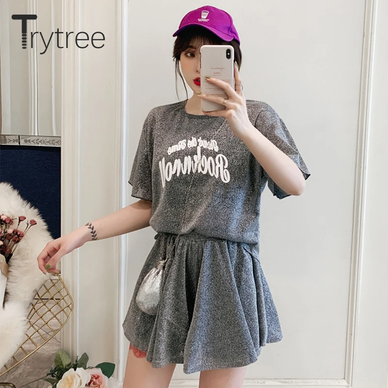 Trytree الصيف المرأة اثنين من قطعة مجموعة الأزياء الساطع عارضة طباعة رسالة بلوزات مستديرة العنق + السراويل مرونة الخصر دعوى مجموعة 2 قطعة مجموعة Trytree الصيف المرأة اثنين من قطعة مجموعة الأزياء الساطع عارضة طباعة رسالة بلوزات مستديرة العنق + السراويل مرونة الخصر دعوى مجموعة 2 قطعة مجموعة