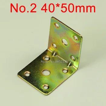 

10PCS 40*50mm furniture metal corners angle bracket L shape colored-plating frame board support furniture fittings K267