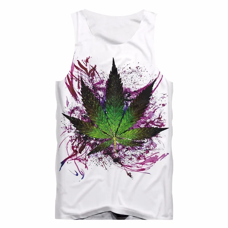 OGKB 3D Tank Top Summer Men/Women's Print Leaves Flowers Tanktops Male Casual Hip Hop Sleeveless Shirts Man Brand Clothing