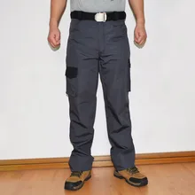 Мужские новые дизайнерские рабочие брюки с несколькими карманами, мужские повседневные брюки-карго, свободные брюки в стиле милитари, Rip-Stop, ID714