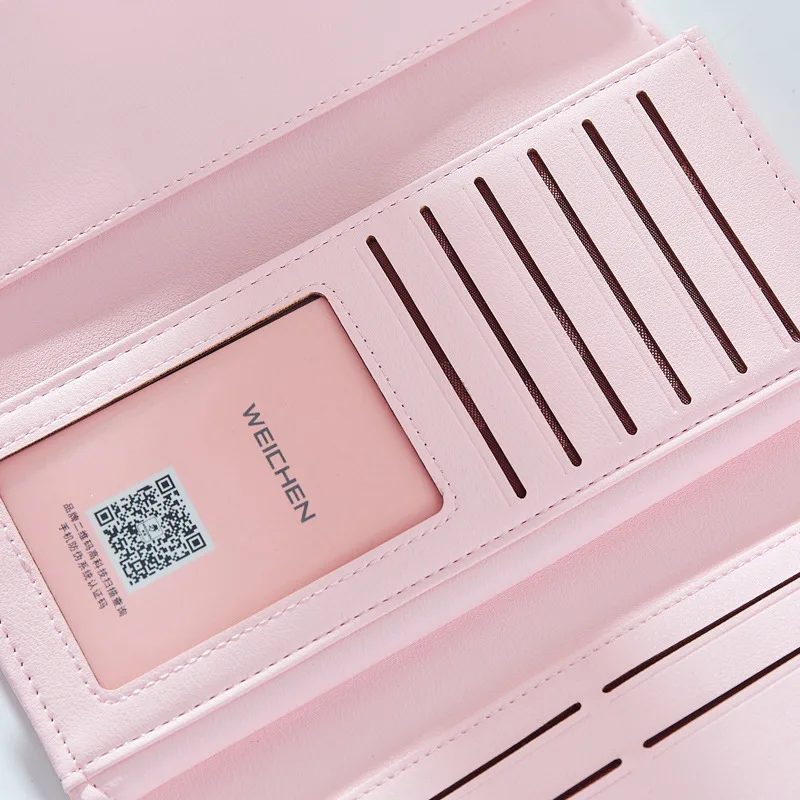 2017 Brand Lovely Leather Long Women Wallet Girls Change Clasp Purse Female Money Coin Card Holders Lady Clutch Wallets Carteras