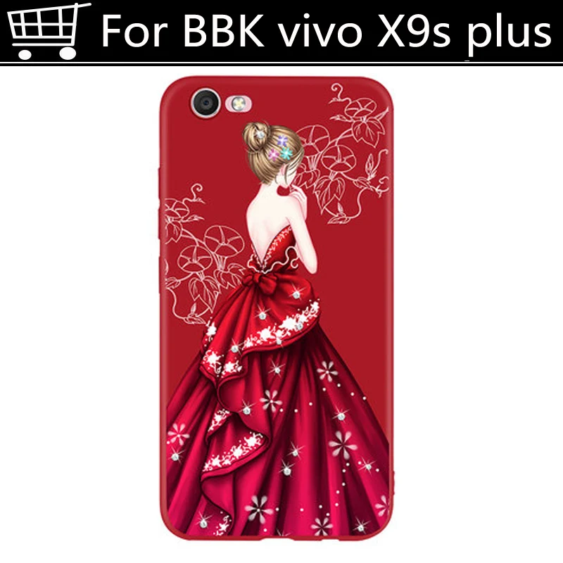 2 шт. для BBK vivo X9s плюс x9splus чехол телефона силиконовые красивая девушка Чехлы X9splus |