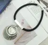 Этнический круглый кулон ракушка колье большой сплав Круг Макси ювелирное изделие для женщин Серебряный цвет преувеличенное ожерелье Bijoux ► Фото 1/3