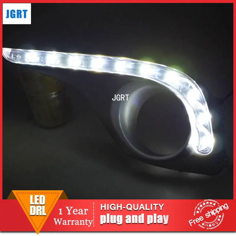 

car styling For Toyota Highlander LED DRL For Highlander led fog lamps daytime running light High brightness guide LED DRL