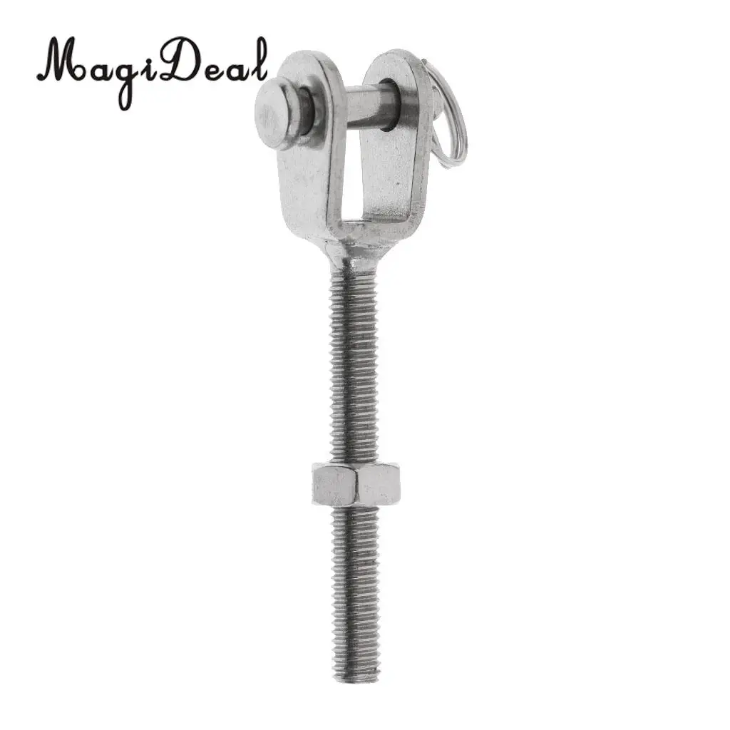 MagiDeal M5 M6 M8 M10 M12 Marine Stainless Jaw Open Bolt & Nut Replacement Turnbuckle Rigging Screw for Kayak Canoe Boat Dinghy