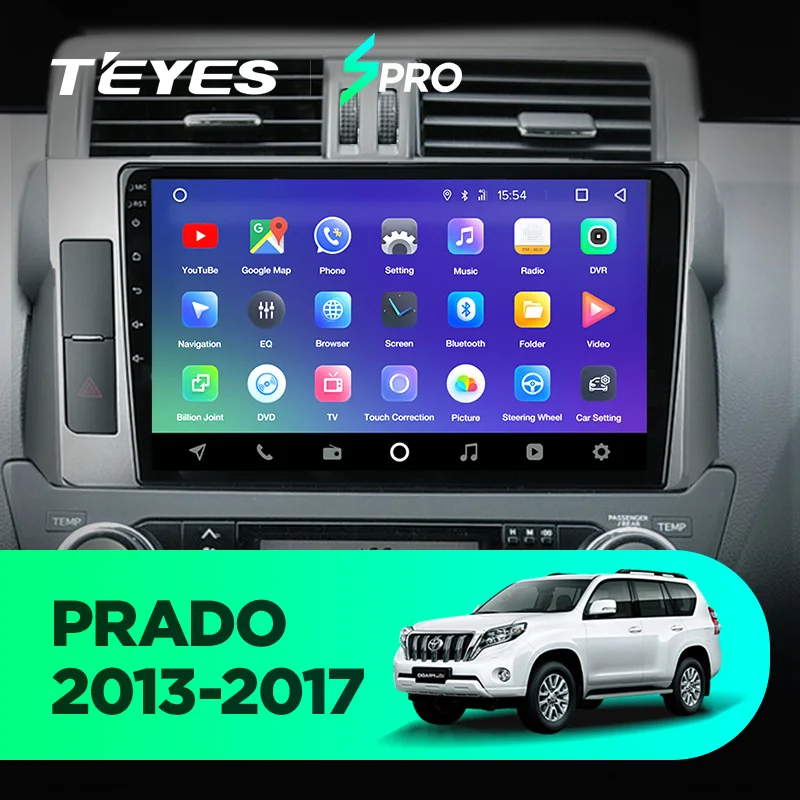 TEYES SPRO Штатное Головное устройство For Toyota Land Cruiser Prado 2013- GPS Android 8.1 магнитола автомагнитолы Андроид для Тойота Ленд Крузер Прадо 4 J150 аксессуары штатная магнитола автомобильная мультимедиа