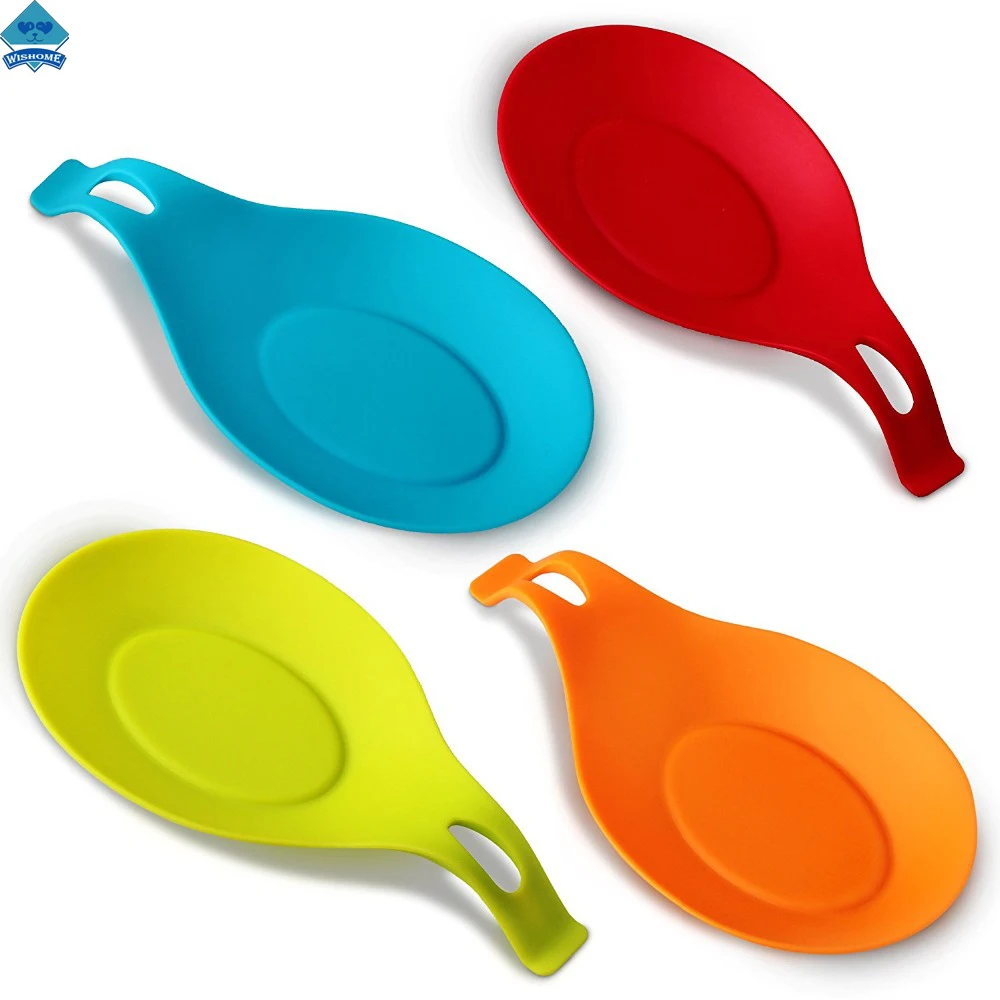 Wishome creative Silicone Non Stick Spoon Rest Heat Resistant Kitchen