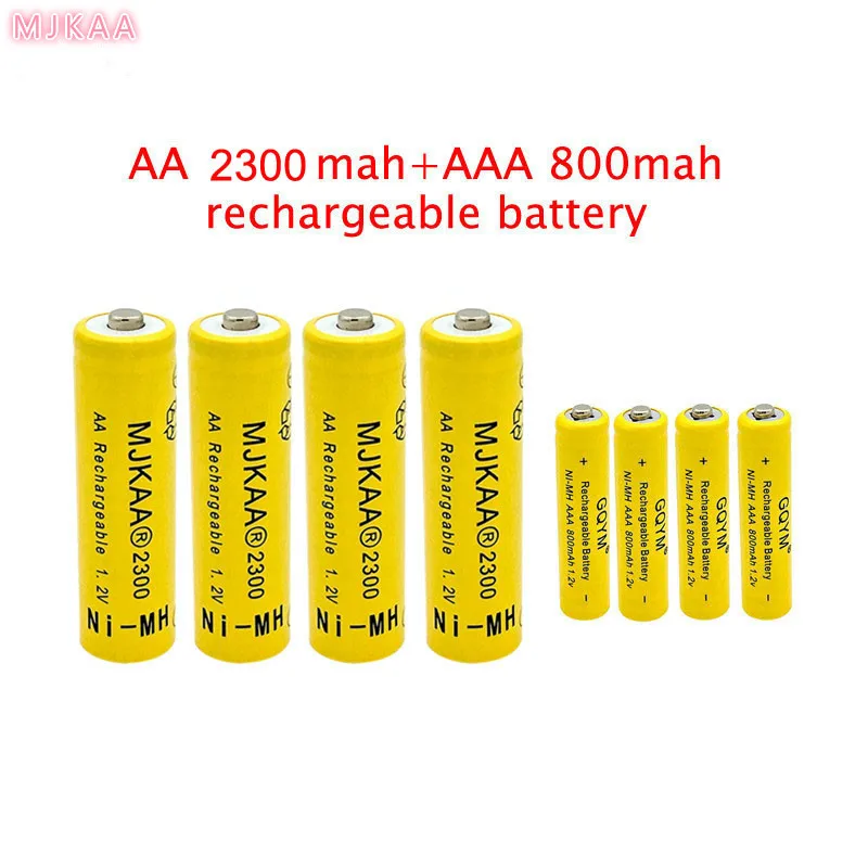 

20 pcs AA 2300mAh Ni-MH Rechargeable Batteries + 20 pcs AAA 800mAh Rechargeable Batteries