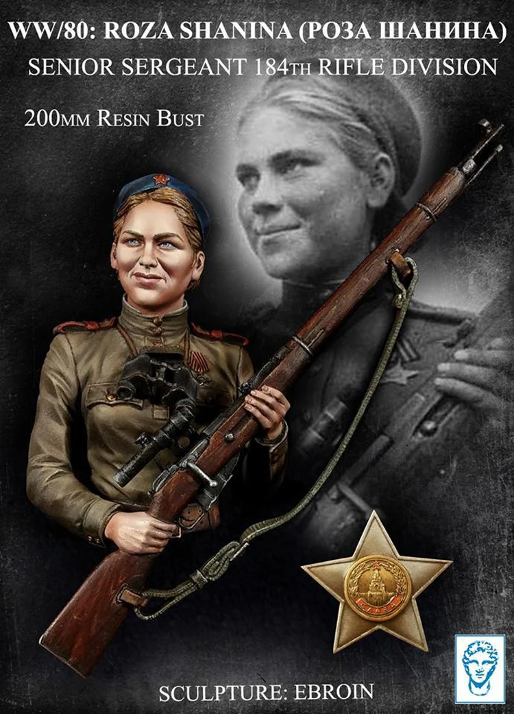 

DIY 1/12 Roza Shanina BUST Resin Figure Model Kit Figure Model