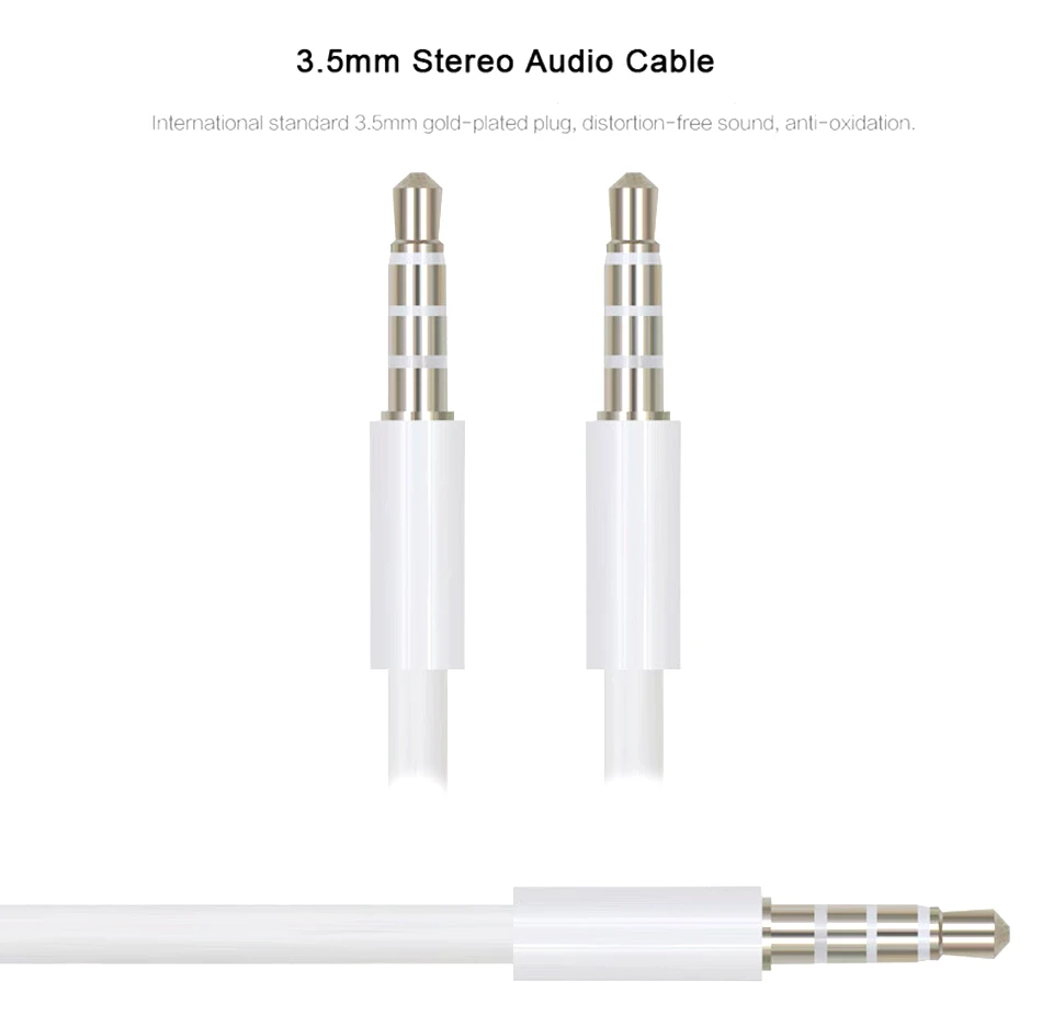 Black or White Audio Jack Cable