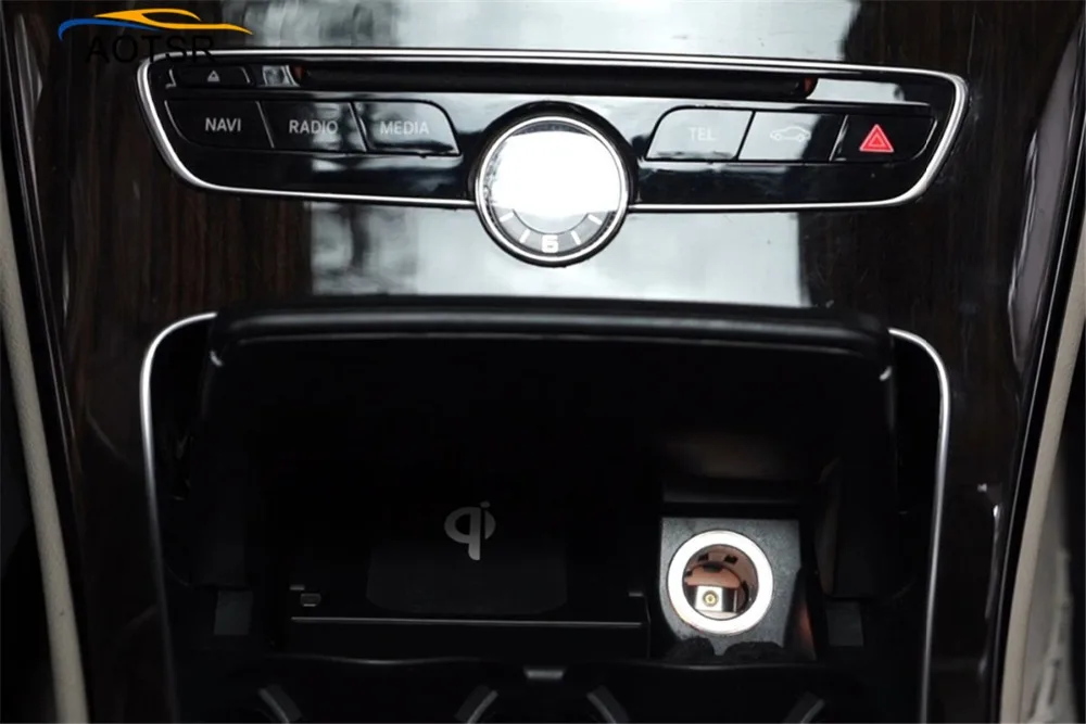 QI специальное автомобильное беспроводное зарядное устройство для Mercedes Benz C series/GLC