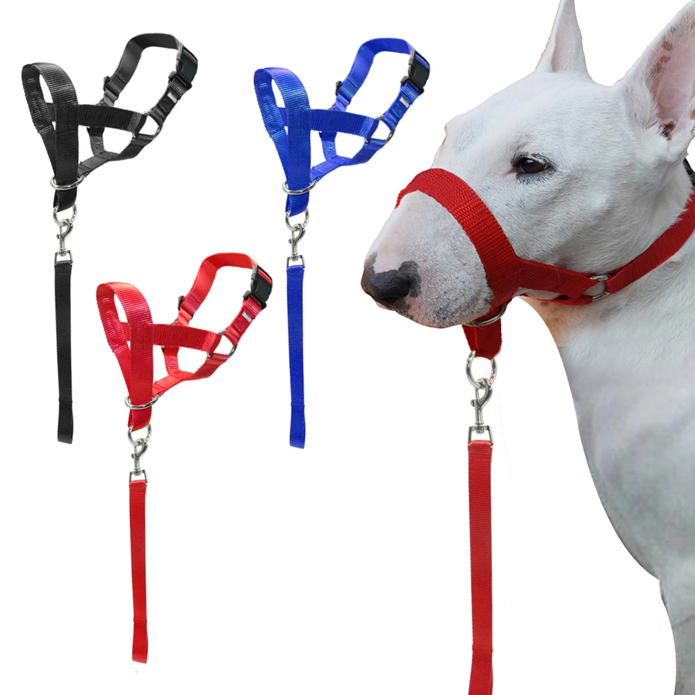 Нейлоновый ошейник для собак тренировочный Halter синего красного черного цветов