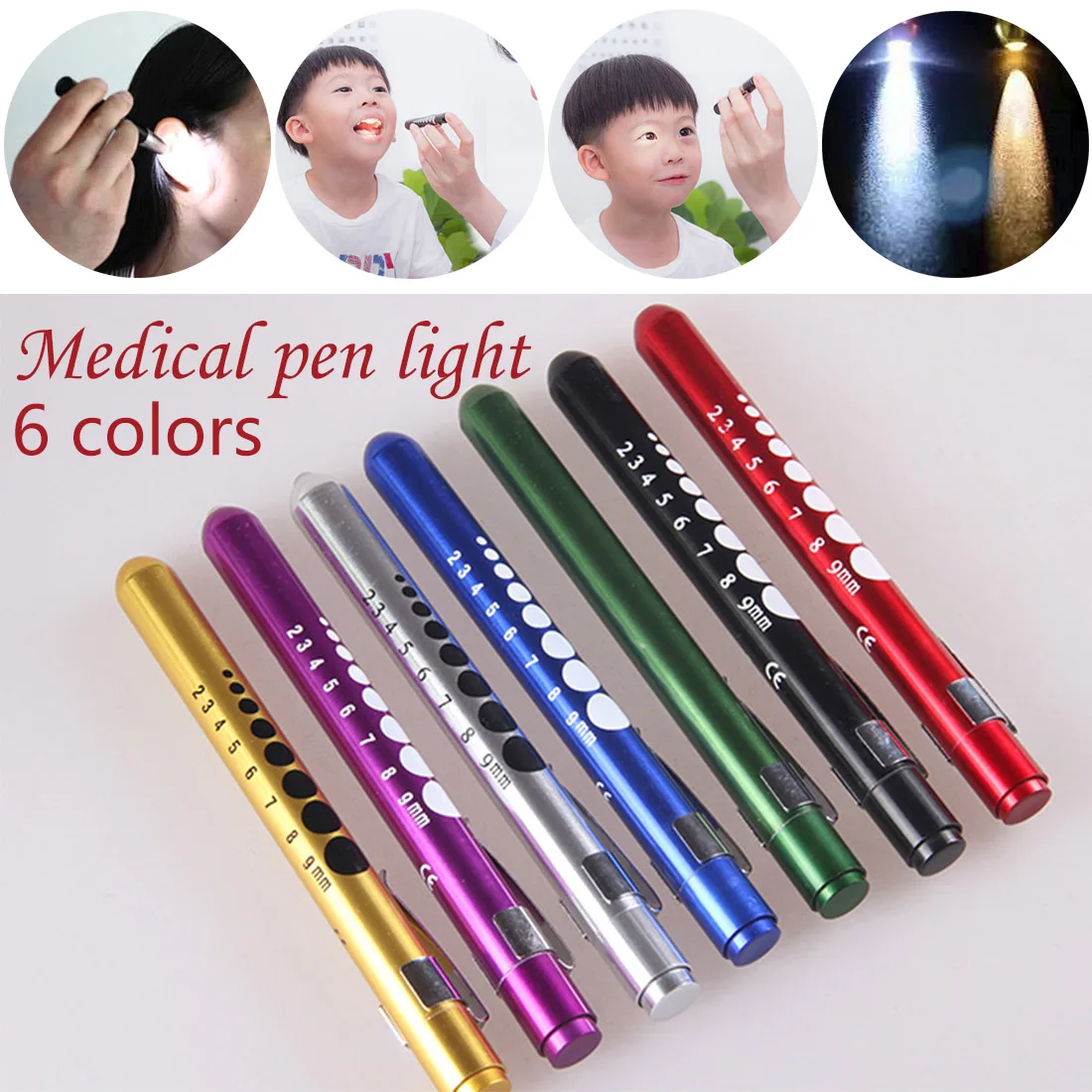 

Work Light Beam Penlight Pen Light Pocket Torch Reusable Emergency Yellow Beam Medical Doctor Nurse Pen Light