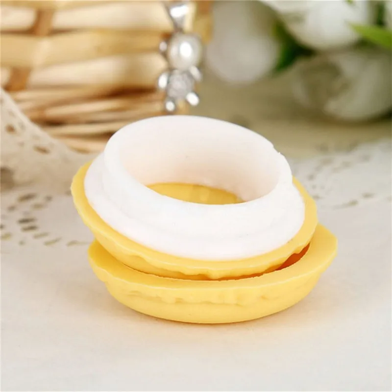Портативный карамельный цвет мини милые макароны ювелирные изделия кольцо ожерелье Подушка Чехол для переноски органайзер для дома коробка для хранения декор - Цвет: yellow