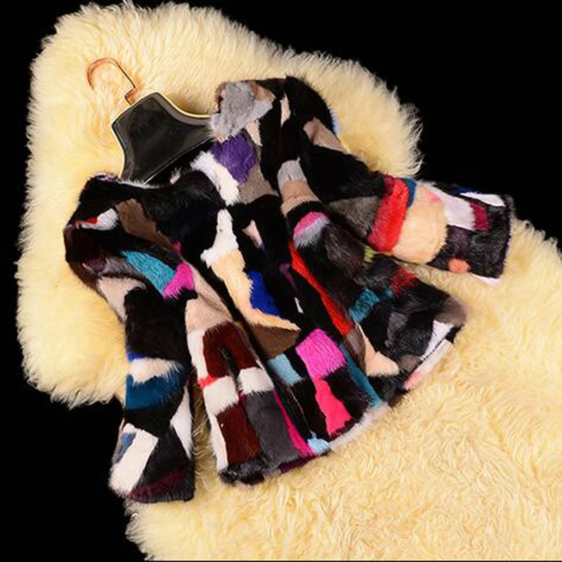 

Women Brand Mink Fur Coat Natural Genuine Mink Fur Jacket WSR80
