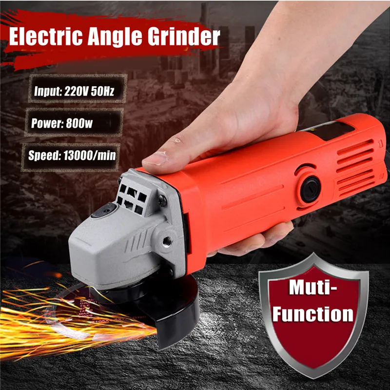 

800W 220V Portable Electric Angle Grinder Muti-Function Household Polish Machine Grinding Cutting Polishing Machine Power Tool