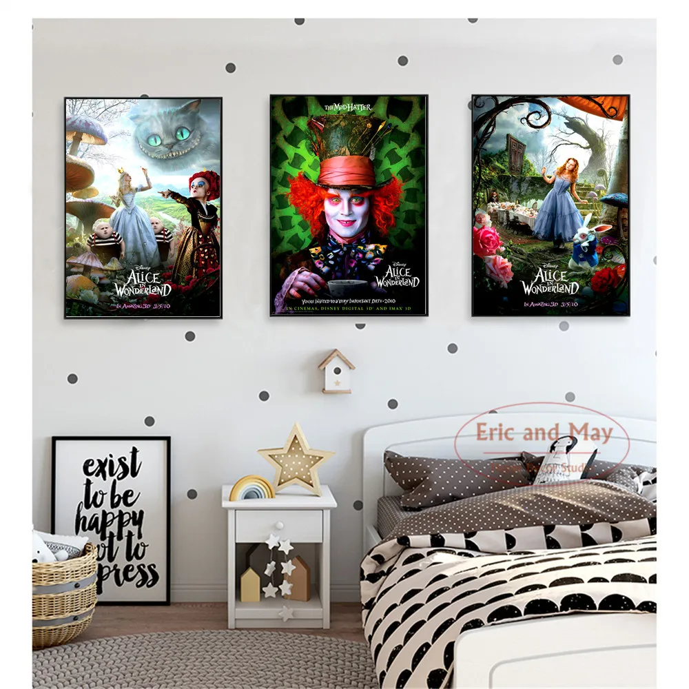 Alice In Wonderland Movie Art Posters And Prints Wall Art Canvas