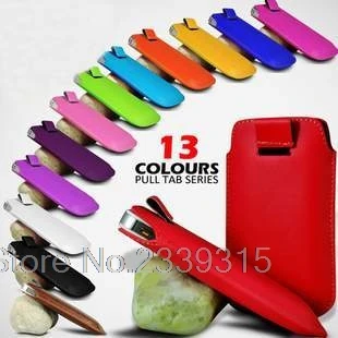 Fashion colorful Pull Up Tab Strap PU Leather cellphone bag cases 13 colors Pouch Case For OPPO A51 |