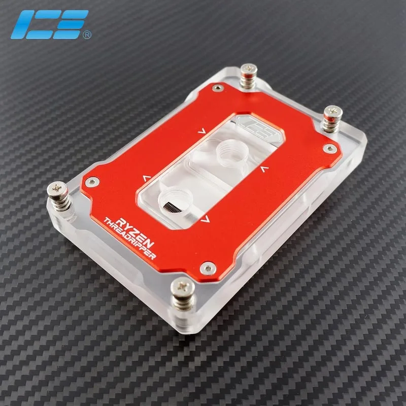 

New Arrival IceMan Cooler computer using CPU Water Block for AMD Ryzen Threadripper 0.3mm water channel led RGB system