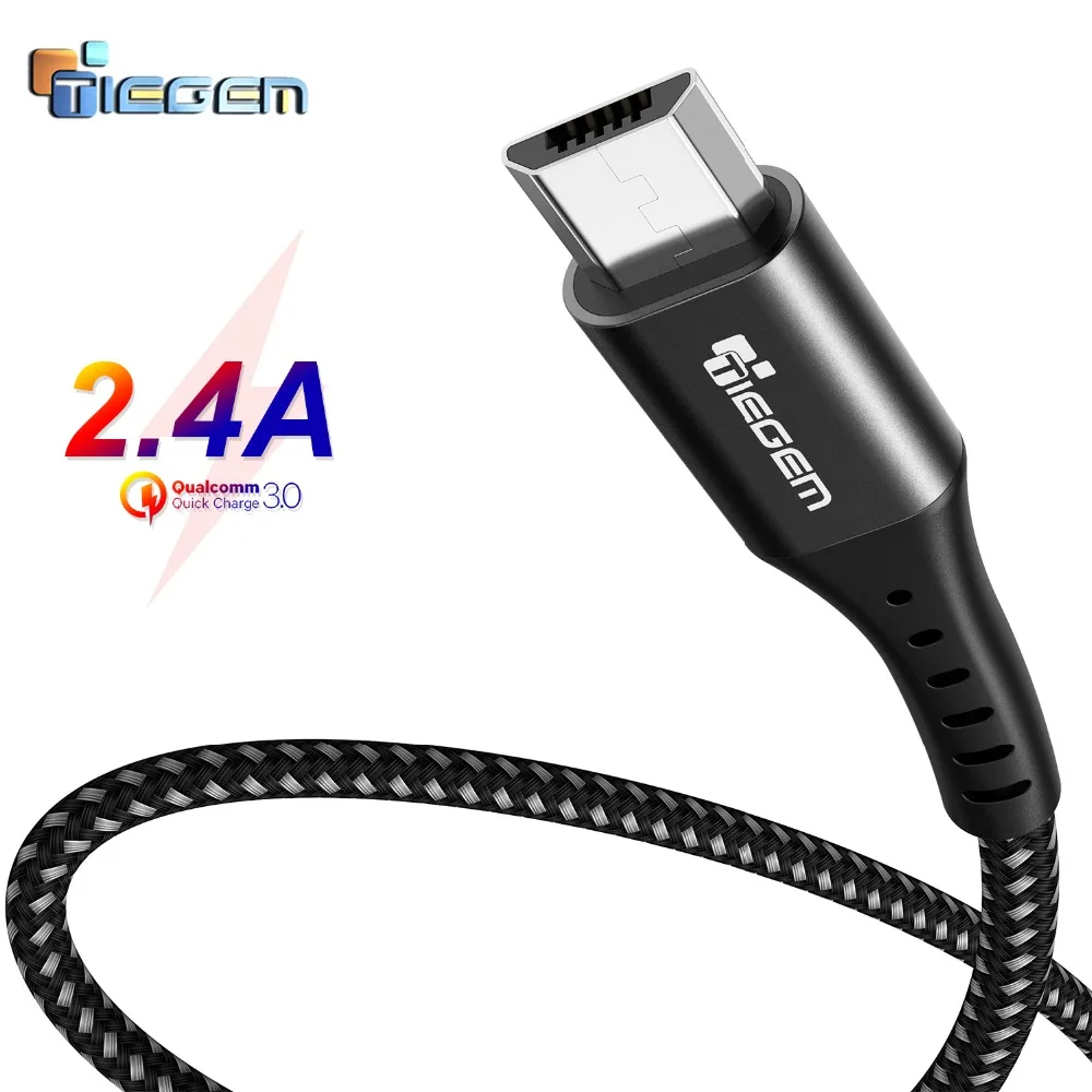 TIEGEM Micro USB Cable for Xiaomi Redmi Note 5 Pro 4 Micro USB Charger