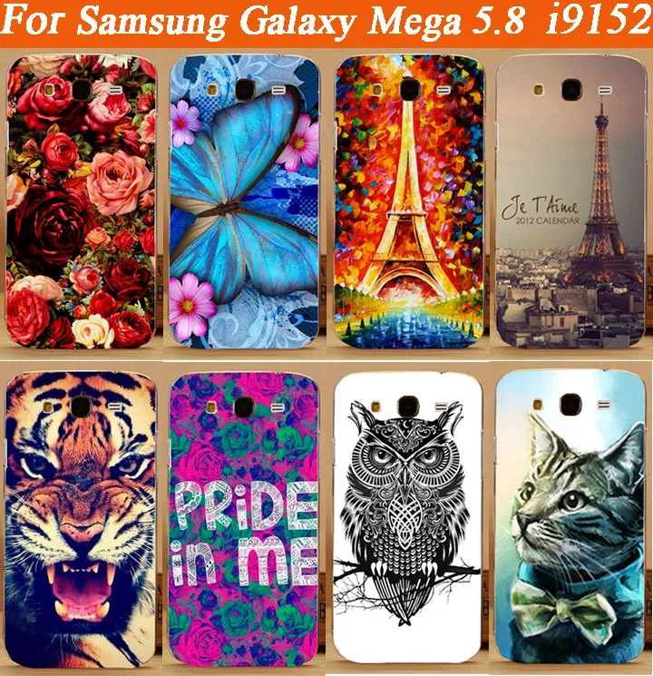 DIY 3D чехол с рисунком для Samsung galaxy mega 5 8 i9152 i9150 прозрачный телефона бесплатная