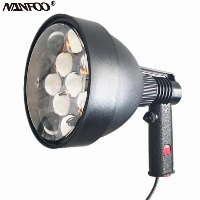 New! Powerful CREE 5400LM 60W LED 150MM 12V Hunting Spotlight Handheld