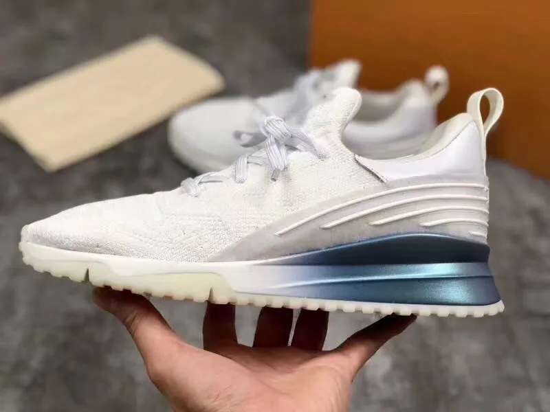 

NEW Branded Men and Women VNR Breathable Knit Casual Sneakers Fashion Boy Lace-up Shiny Effect Rubber Sole Shoes Color