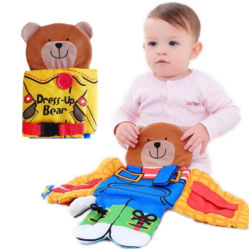 

Bear Wear Clothes Animal Cloth Book Baby Three-dimensional Early Childhood Learning Baby Toy For Early Education 40% Off