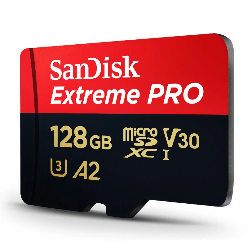 Двойной Флеш-накопитель SanDisk Extreme PRO карты памяти 170 МБ/с. 256 ГБ 128 Гб 64 Гб UHS-I U3 V30 A2 в формате 4K UHD, карта microSDXC флэш-карты памяти с адаптером SD