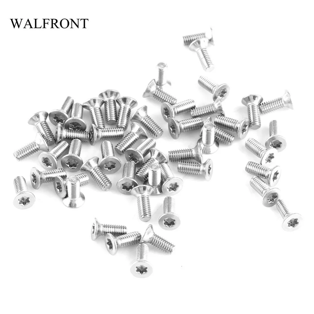 

WALFRONT 20pcs/Set Flat Head Star Drive Socket Screws With Hex Nuts Assortment Kit Electronic Repair Part Tools Steel Tapping