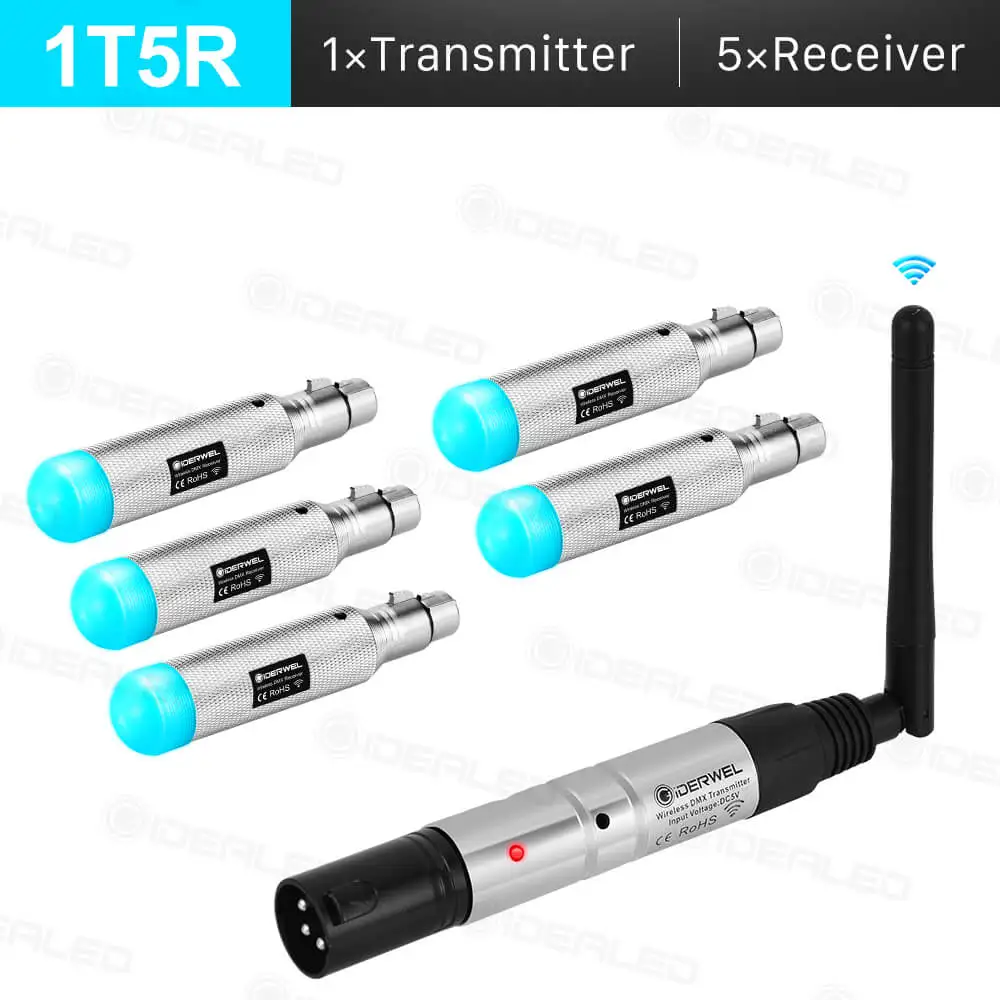 Dmx512 приемник передатчик Dmx светильник эффект батареи беспроводной 2,4 GISM 500 м дистанционный Коммуникационный приемник Музыка DJ клуб диско - Цвет: 1T5R