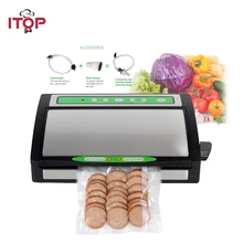 ITOP Household Food Vacuum Sealer Packing Machine Electric Vacuum Packer With Vacuum Storage Bags Kitchen Food Processors 2 roll 17 500 cm vacuum bags for food storage portable handy vacuum packer food bags guaranteed 17 500cm for packing machine