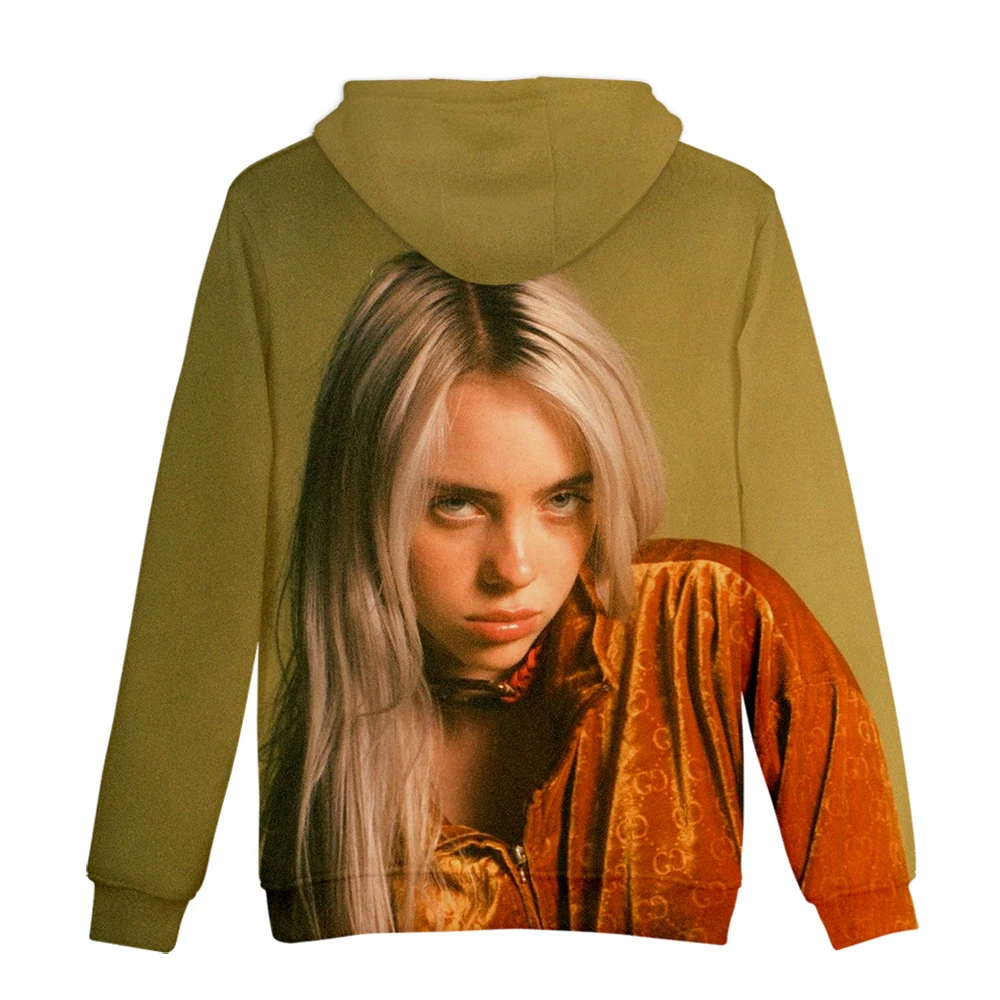 Новая Толстовка уличная billie eilish модная Толстовка мужская/wo Мужская толстовка модная певица хип-хоп унисекс толстовка с принтом Топ