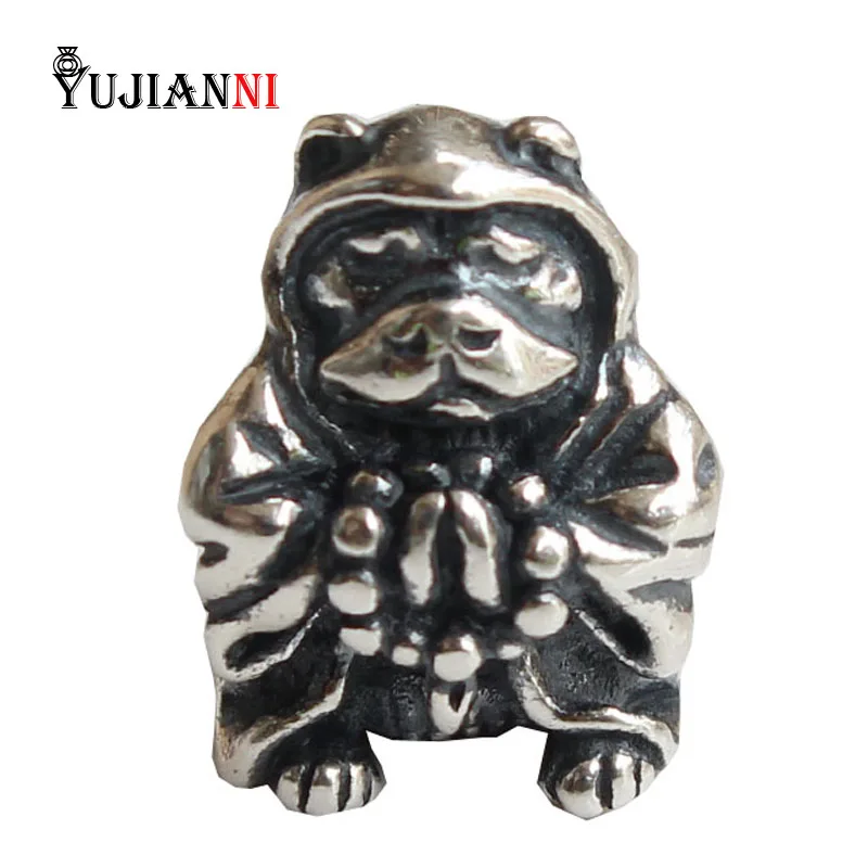 

925 Sterling Silver Year of the Dog Beads for Jewelry Making Animal Charms Fits Original Troll OHM Bracelet & Necklace