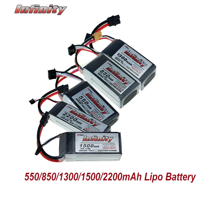 Najtaniej Infinity LiPo bateria litowa 550 850 1300 1500 2200mAh 3S 11.1V 4S 14.8V 85C XT30 JST SY60 wtyczka do FPV Racing Drone Quadcopter