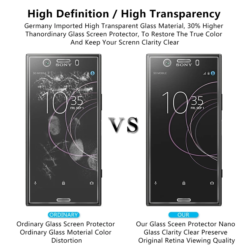 10 шт./лот 2.5D 0 26 мм Премиум Закаленное стекло для Sony Xperia XZ1 компактная защитная