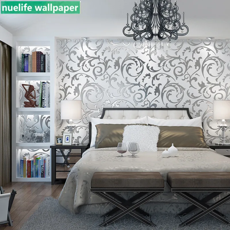 Us 23 4 10 Off European Gold Silver Tree Vine Pattern Wedding Room Living Room Shop Bedroom Tv Sofa Background Wall Paper In Wallpapers From Home
