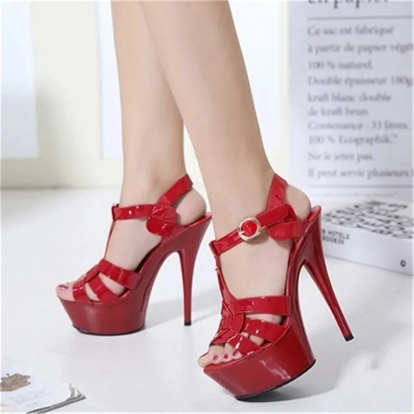 

Woman Shoes 2017 Summer Sexy Super High Heels gladiator Sandals Chaussures Femmes Ankle Wrap Buckle Strap Platform Sandals Women